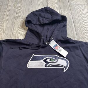 Seattle Seahawks Fleece Hoodie Men’s M Logo Blue NFL New